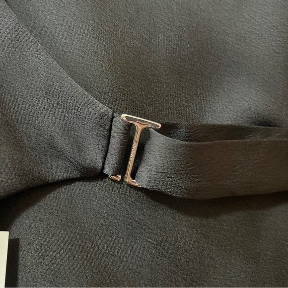 DANNIJO | NWT Noir Halter Scarf Top Tie Neck Open Back Top Satin Crepe Size M - Picture 13 of 15
